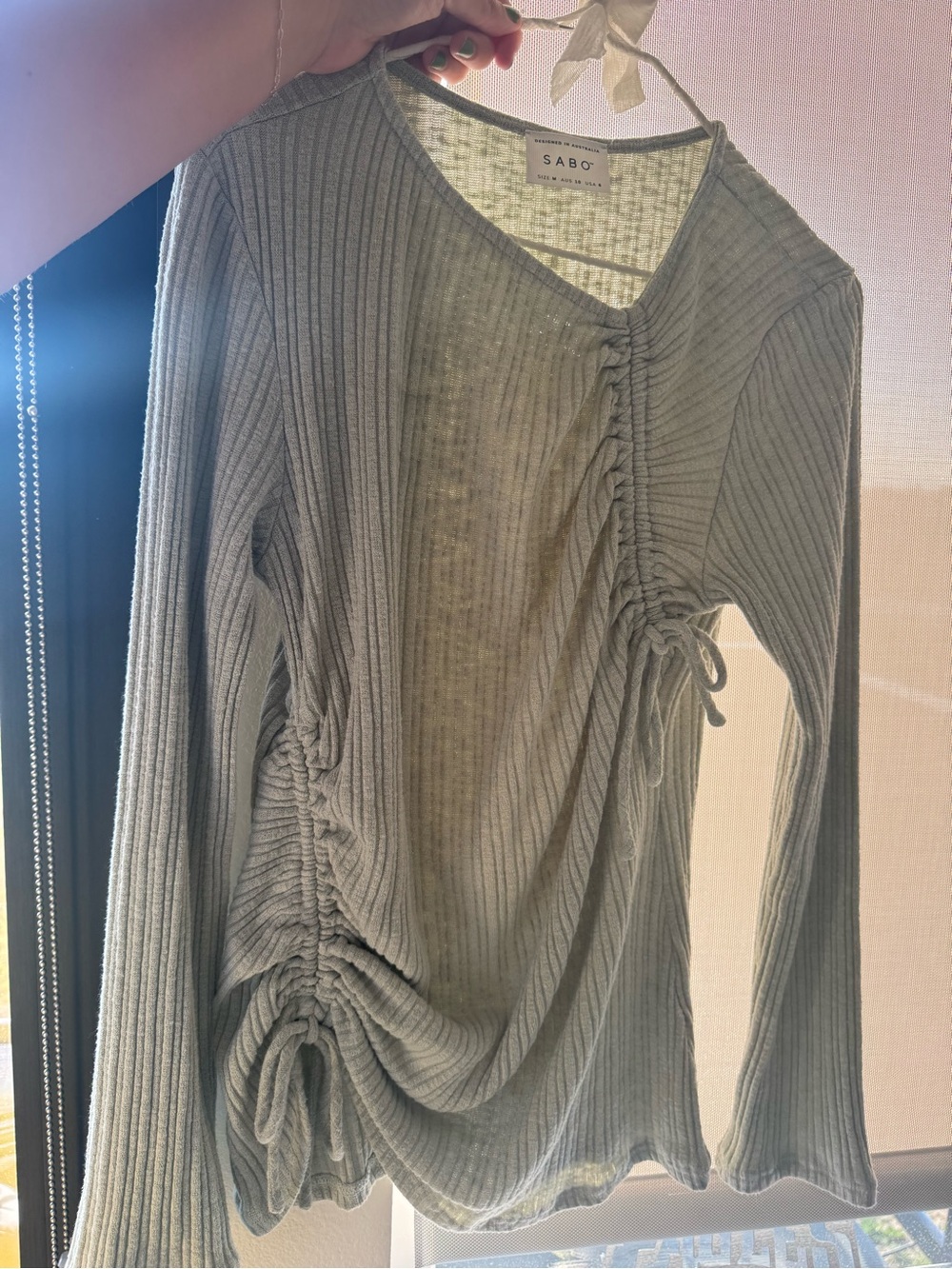 Sabo Sage green sweater